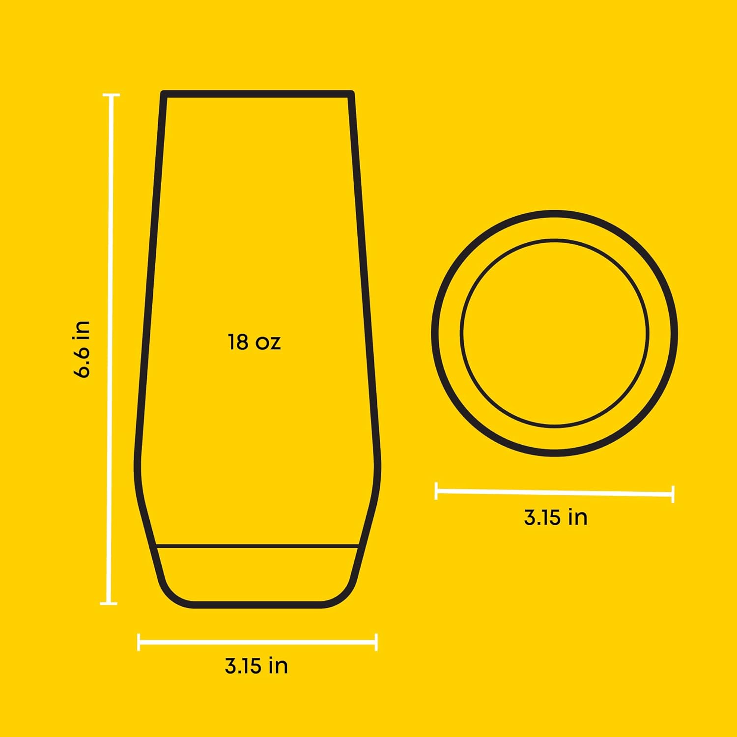 18.5 oz Highball Glasses, 4pc  - Highball Glass Set 评论和价格