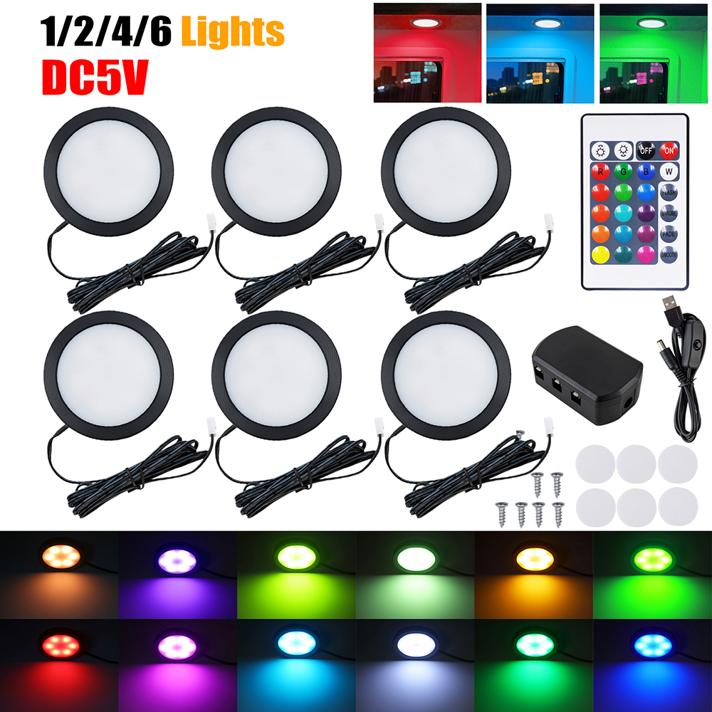 1/2/4/6 Lamp RGB LED Under Cab - Home Bar And Cabinet 评论和价格