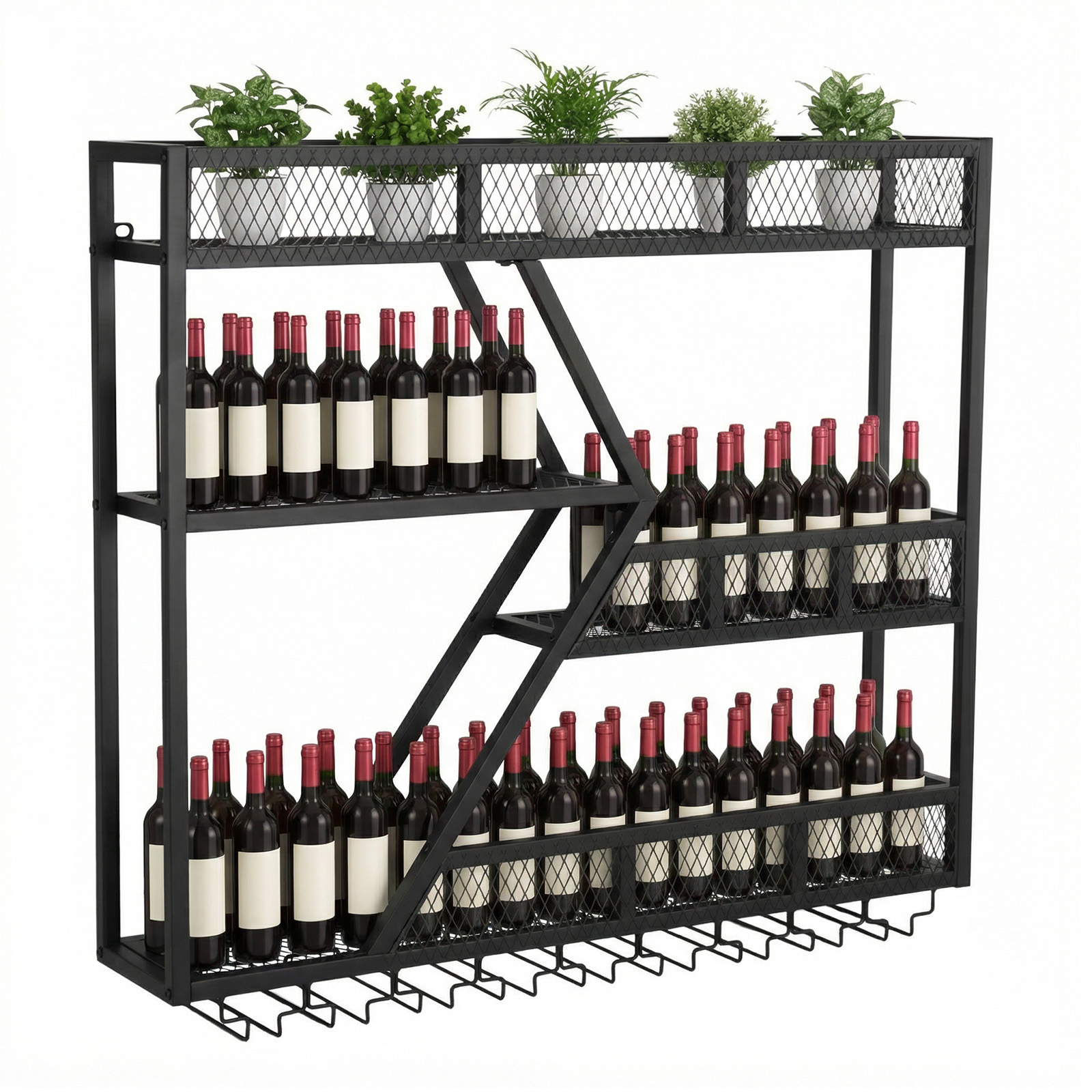 39in 3-Tiers Floating Bar Shel - Home Bar Shelves 评论和价格