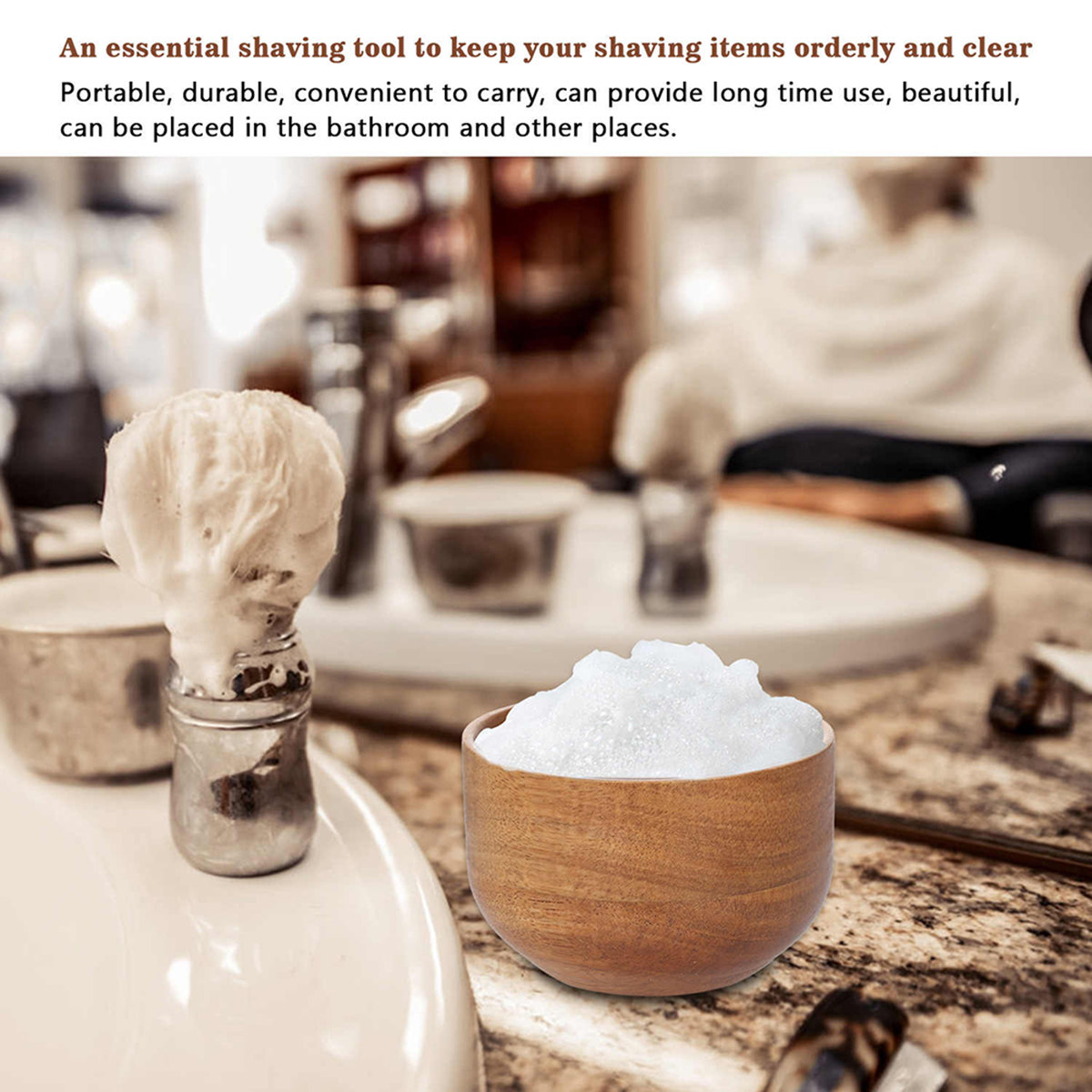 Wooden Men Shaving Bowl Light  - Home Barber 评论和价格