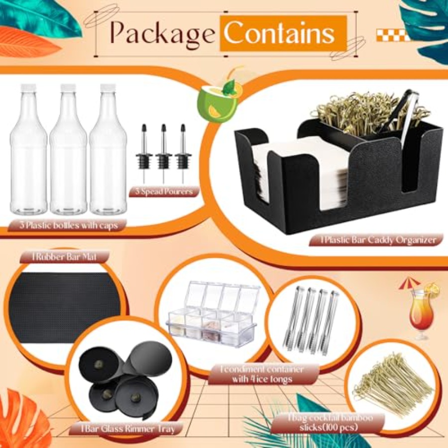 15 Pcs Bar Caddy Accessories 3 - Speed Pourer Cap 评论和价格