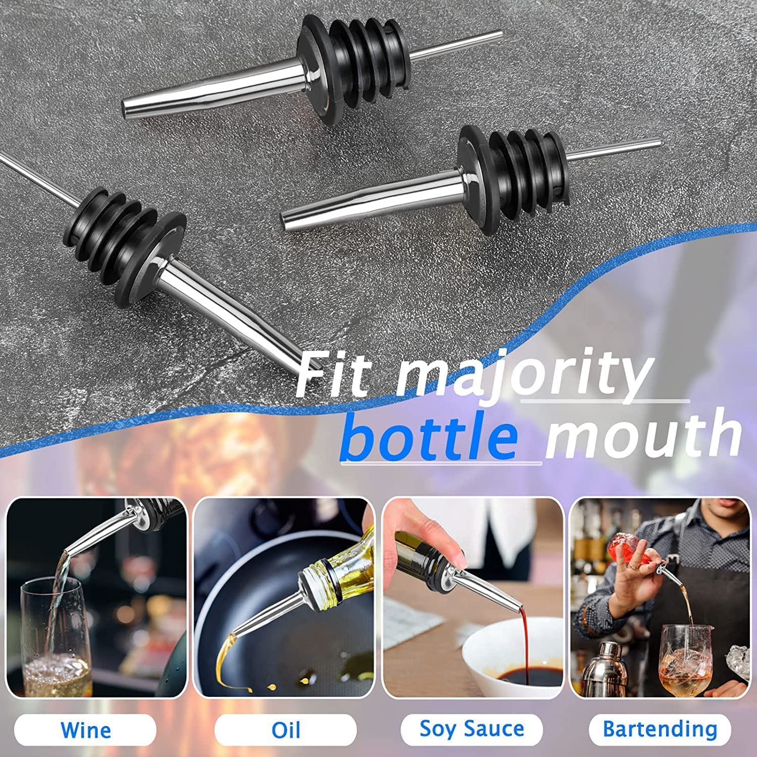 Liquor Pour Spout, Pour Spouts - Speed Pourer Cap 评论和价格