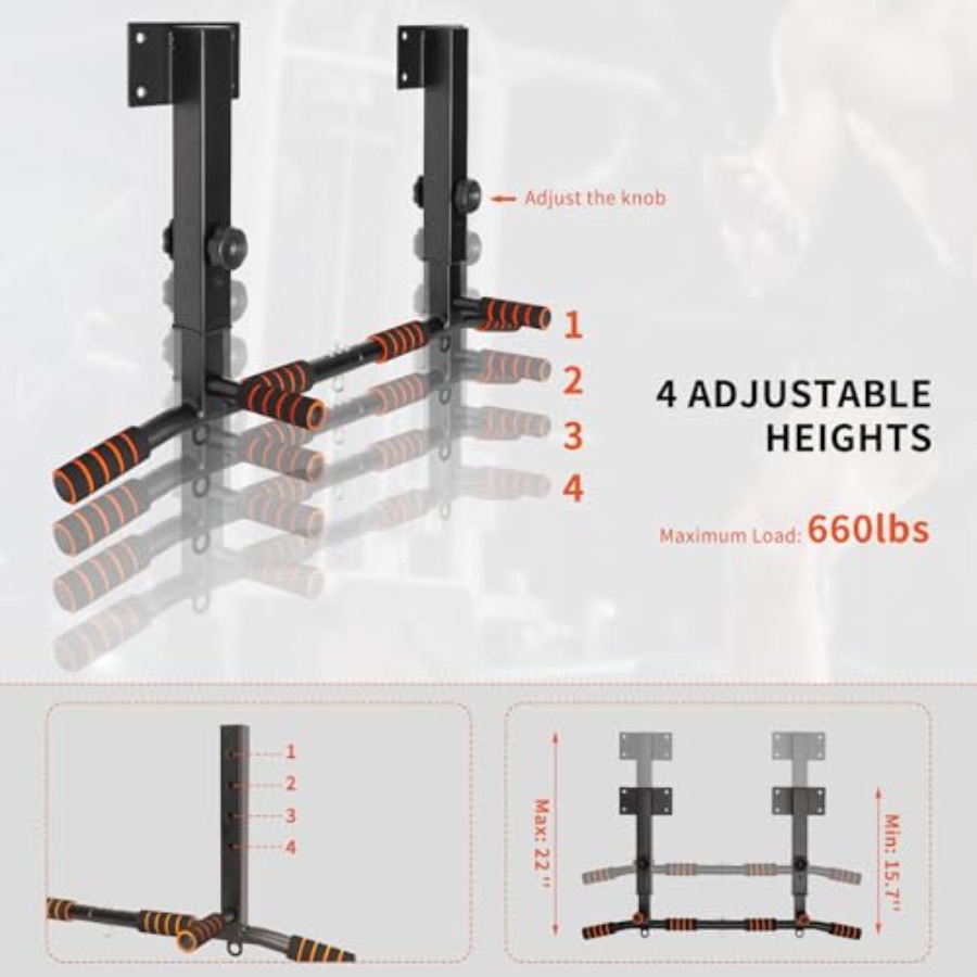 Wall Mounted Pull Up Bar for H - Home Bar And Gym 评论和价格