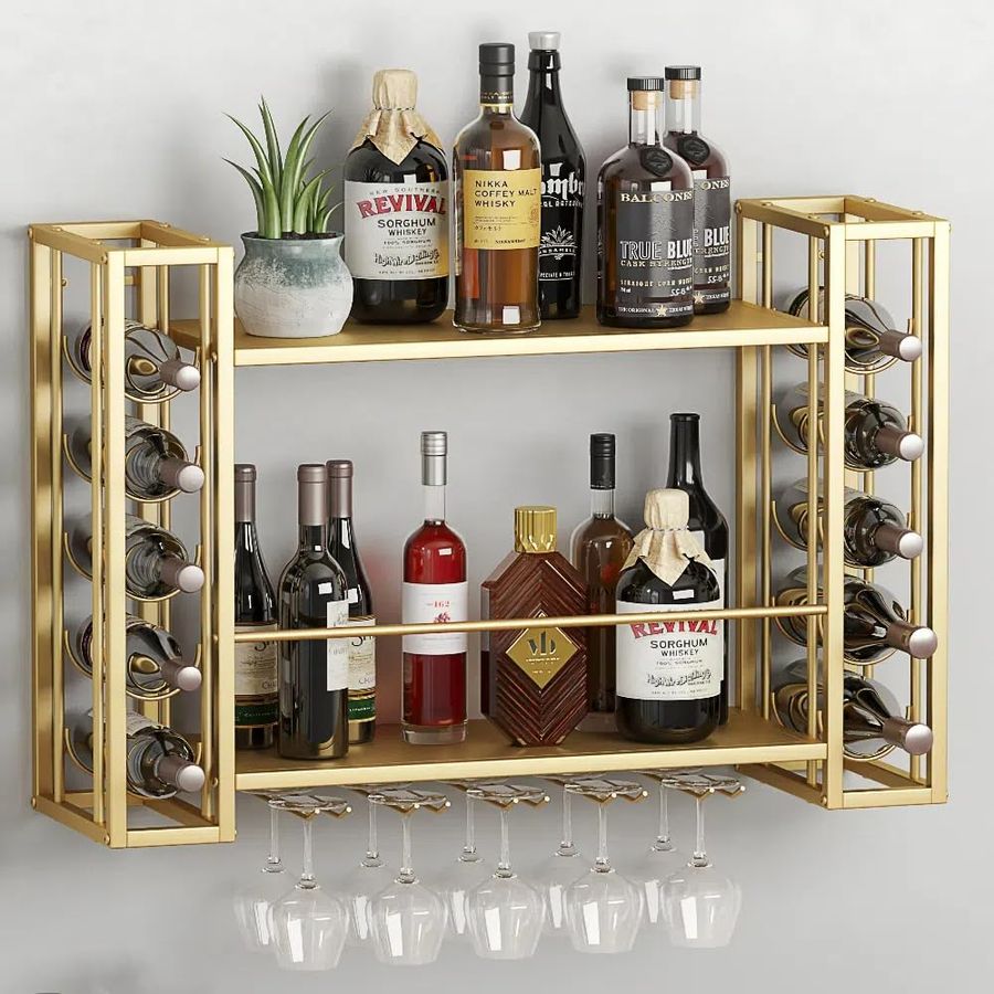 Wall Mounted Wine Rack, Wine R - Home Bar Shelves 评论和价格