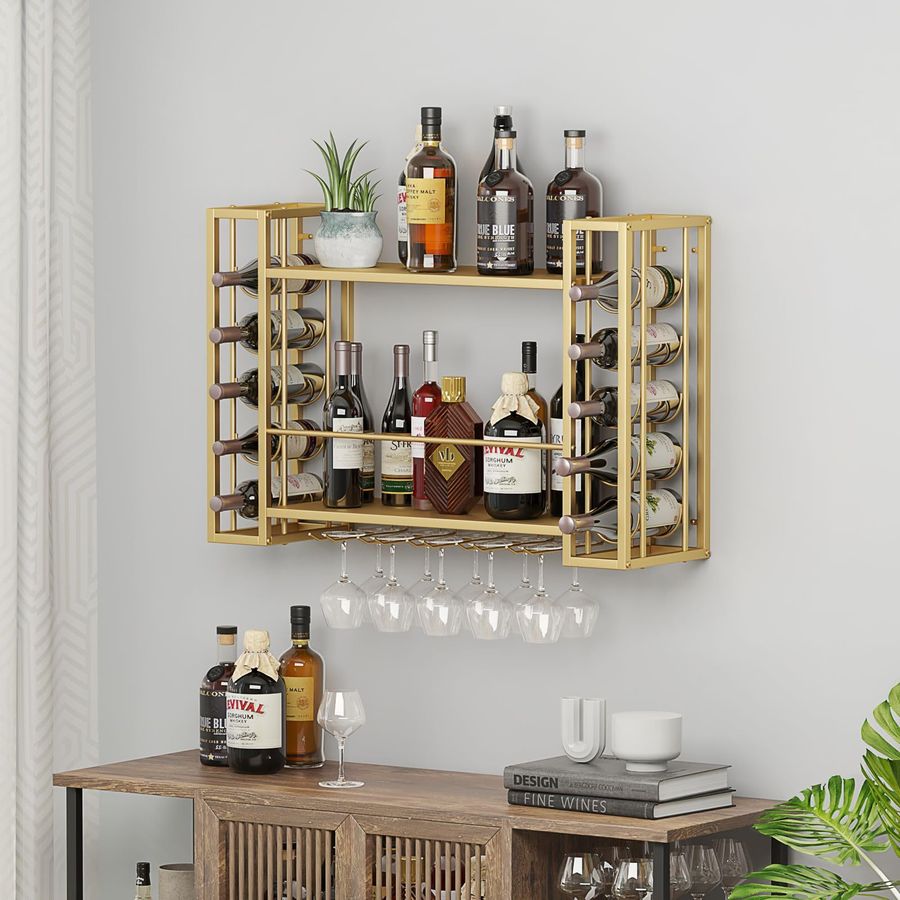 Wall Mounted Wine Rack, Wine R - Home Bar Shelves 评论和价格