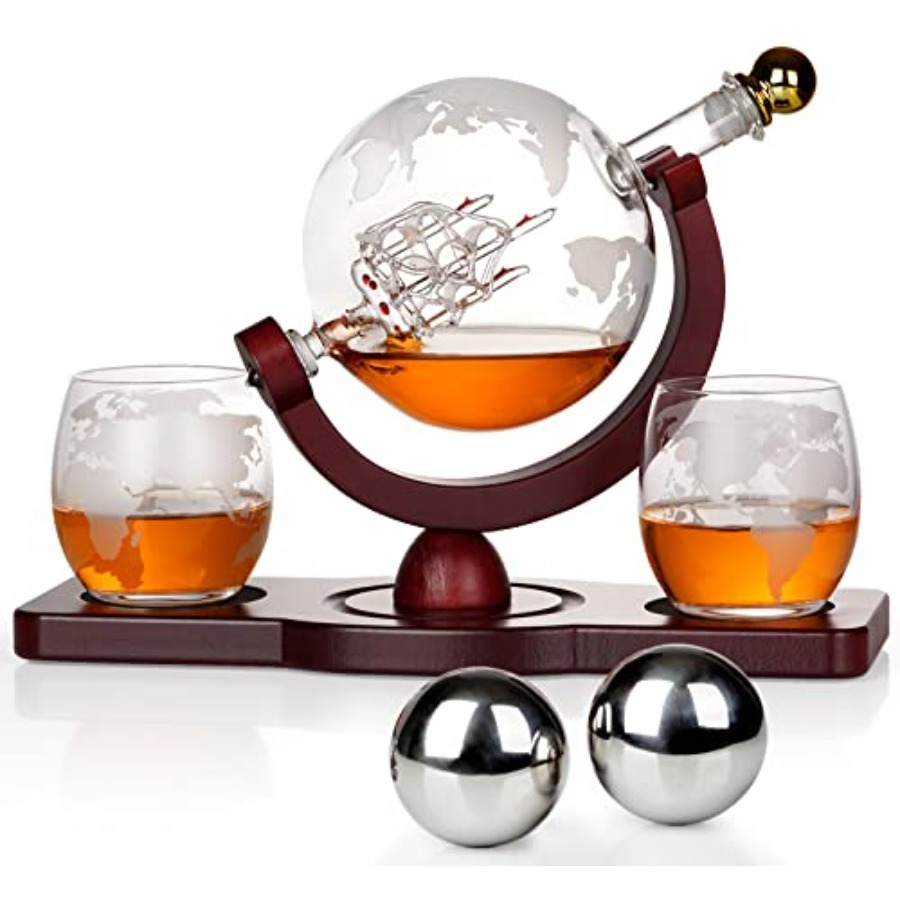 Gifts for Men Dad Fathers Day, - Decanter Globe Set 评论和价格