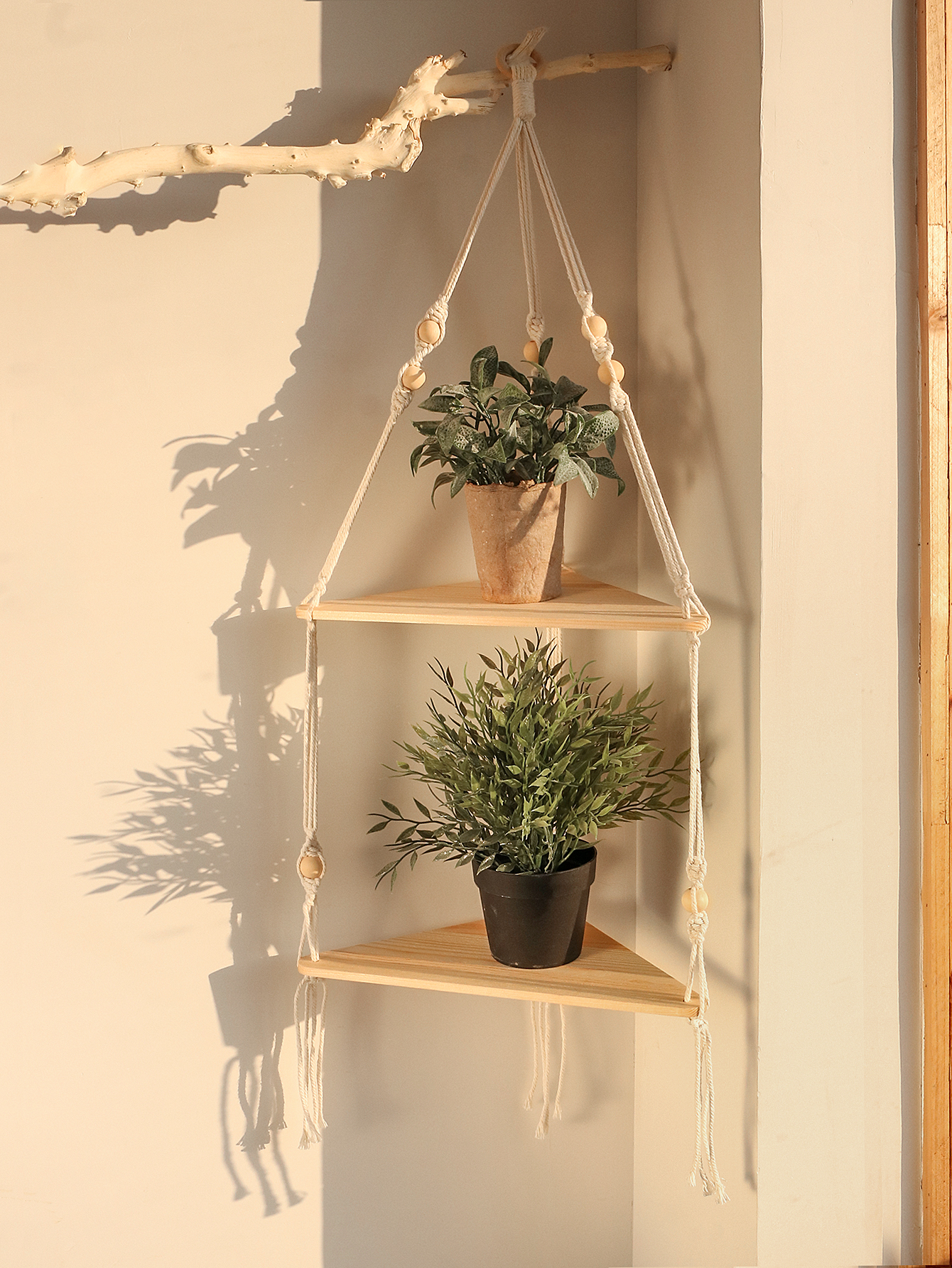 Wooden Corner Shelf Wall Decor - Home Bar Shelves 评论和价格