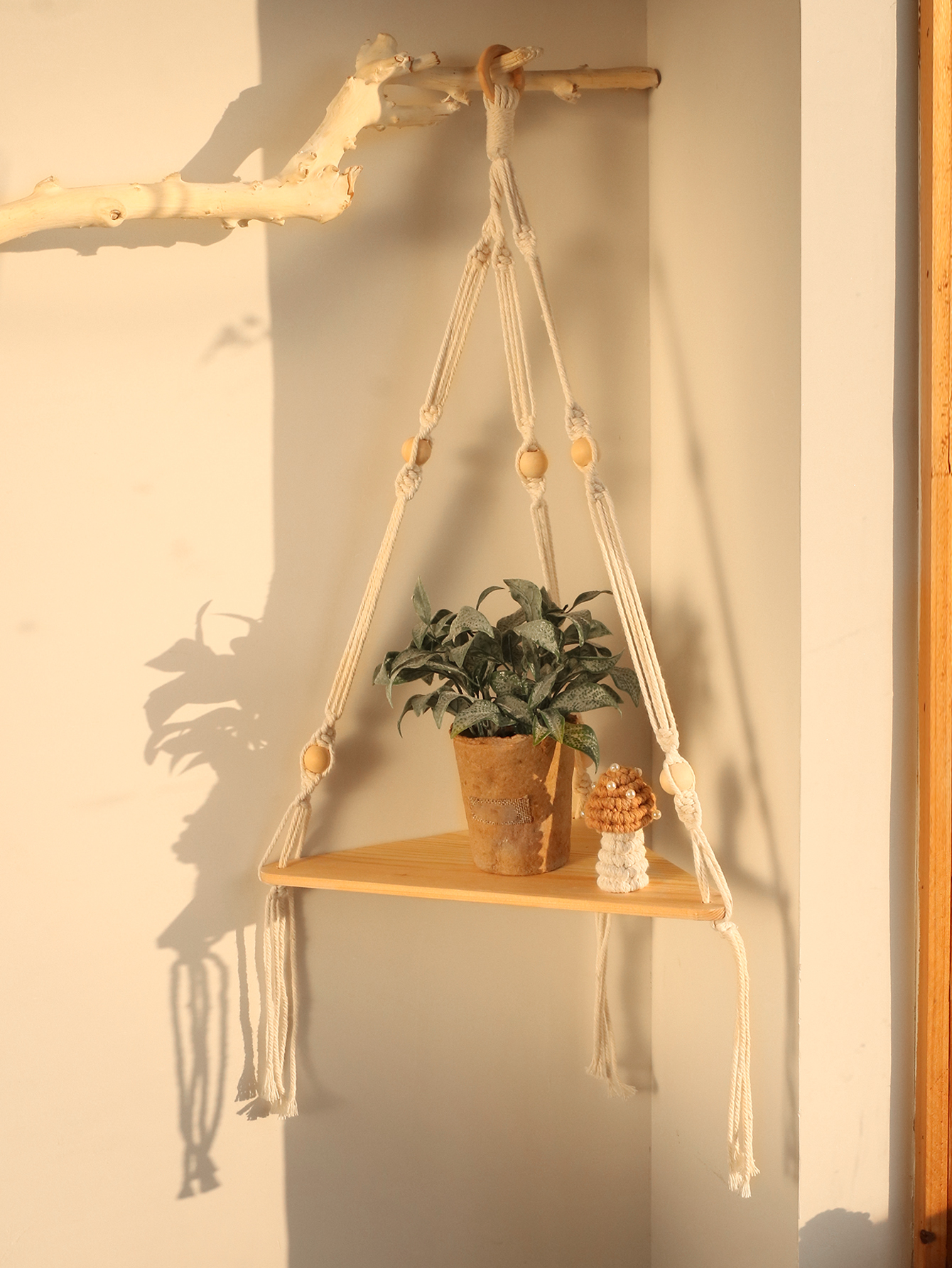 Wooden Corner Shelf Wall Decor - Home Bar Shelves 评论和价格