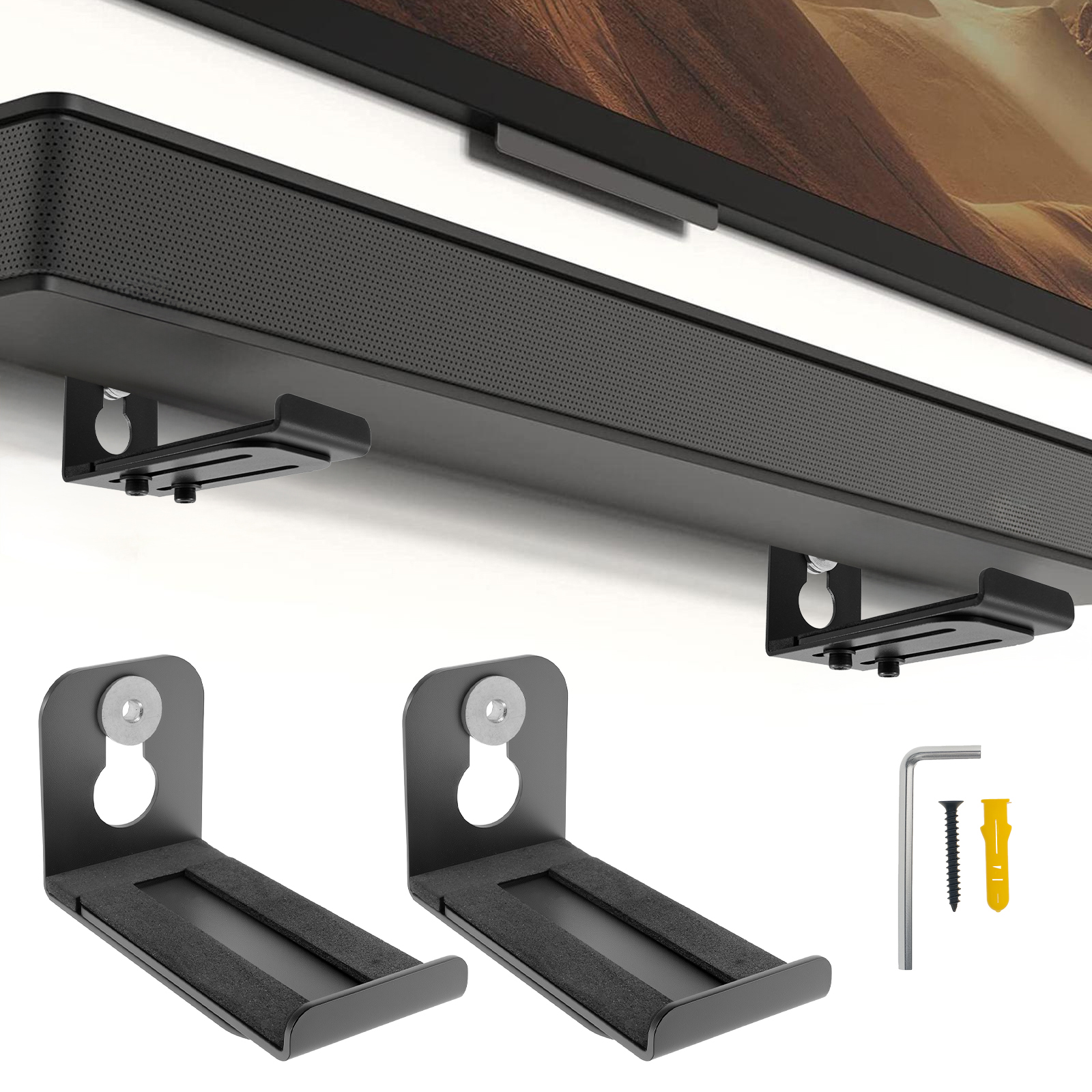 2Pcs Soundbar Speaker Stands W - Home Bar Shelf 评论和价格