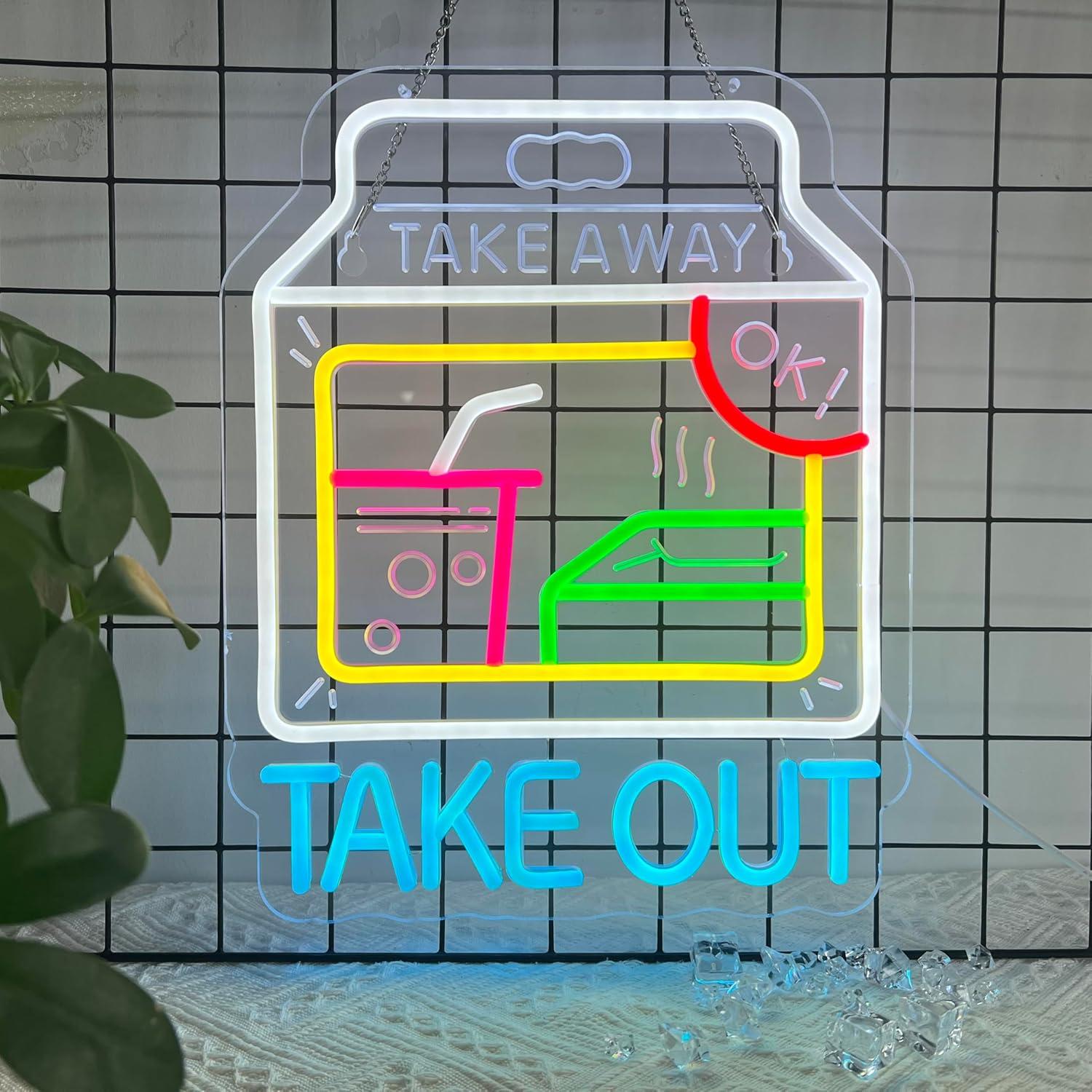 Take Out Neon Sign LED Lights  - Home Bar Signs 评论和价格