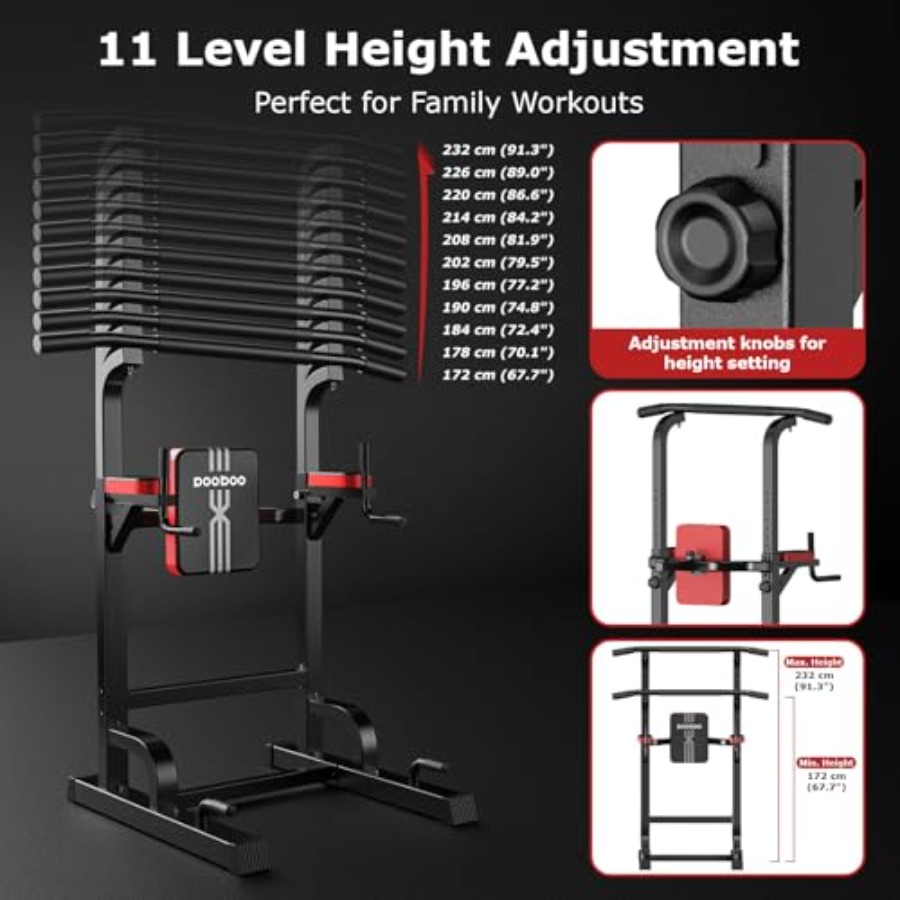 Power Tower Dip Station Pull U - Home Bar And Gym 评论和价格