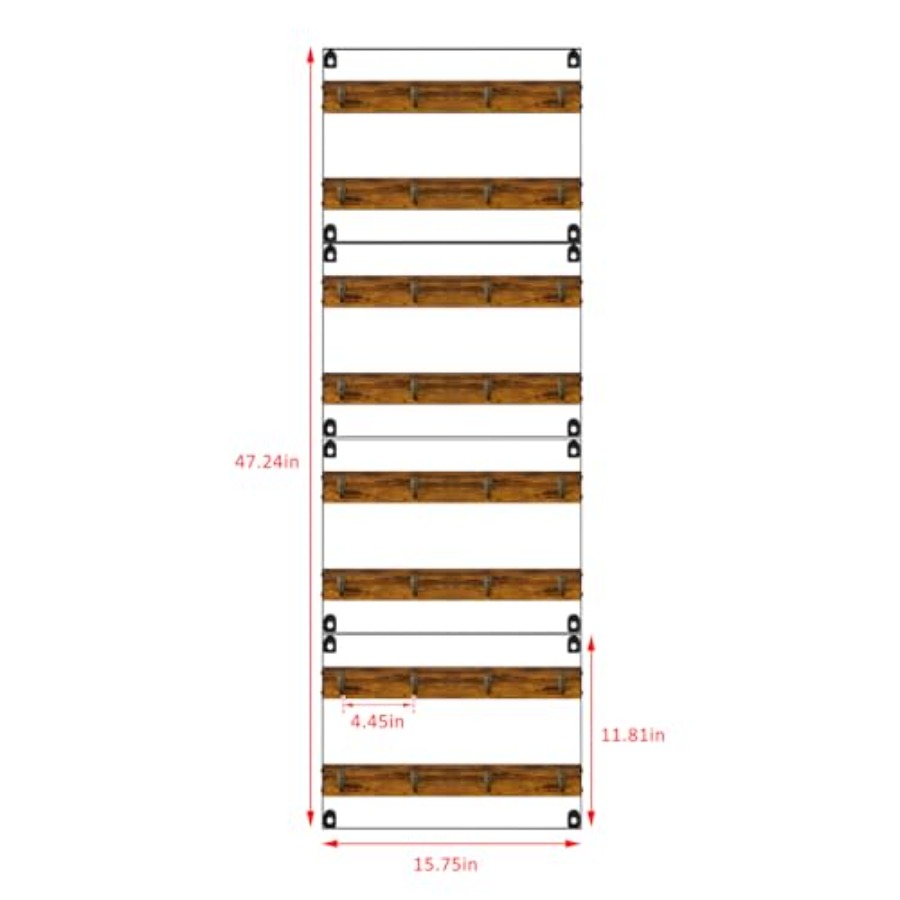 Rustic Wood Coffee Mug Rack -  - Home Bar Shelves 评论和价格