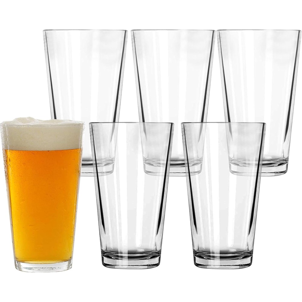 16 oz Pint Glasses 6 Pcs Set D - Highball Glass Set 评论和价格