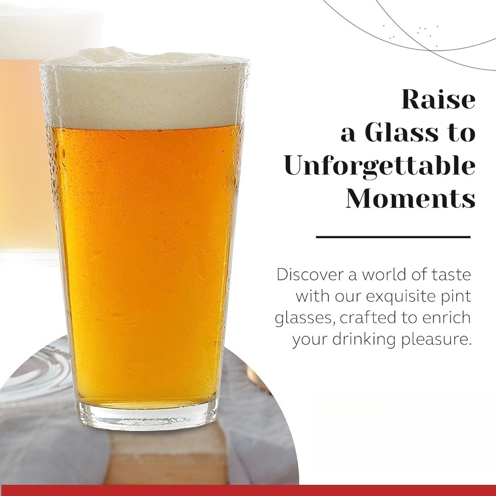 16 oz Pint Glasses 6 Pcs Set D - Highball Glass Set 评论和价格