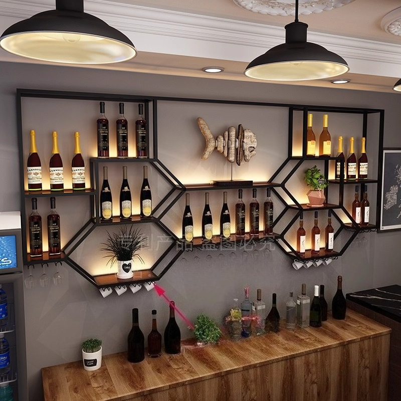 Metal Shelves Wine Cabinet Liv - Home Bar Shelves 评论和价格