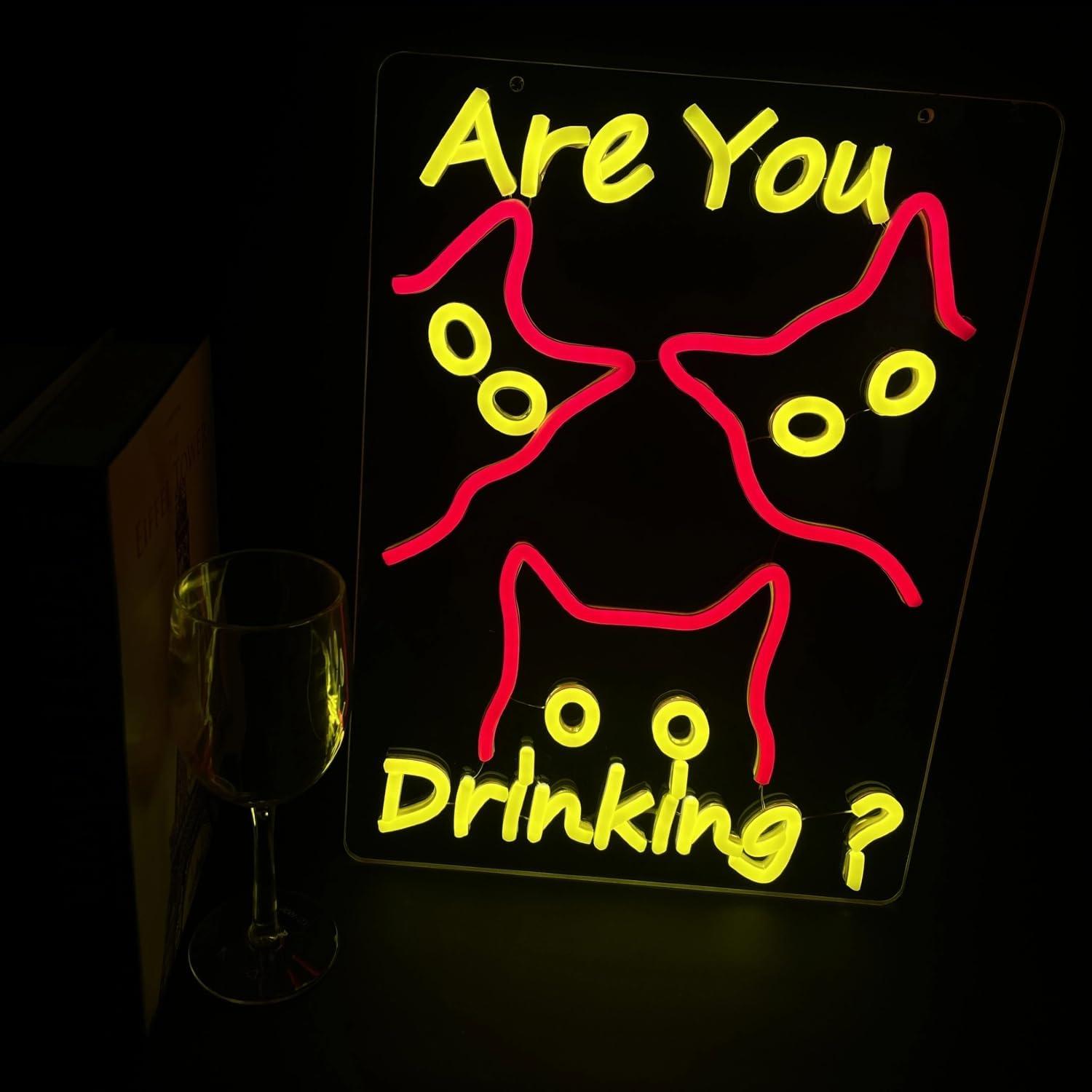 Are You Dringking Neon Sign Ca - Home Bar Signs 评论和价格