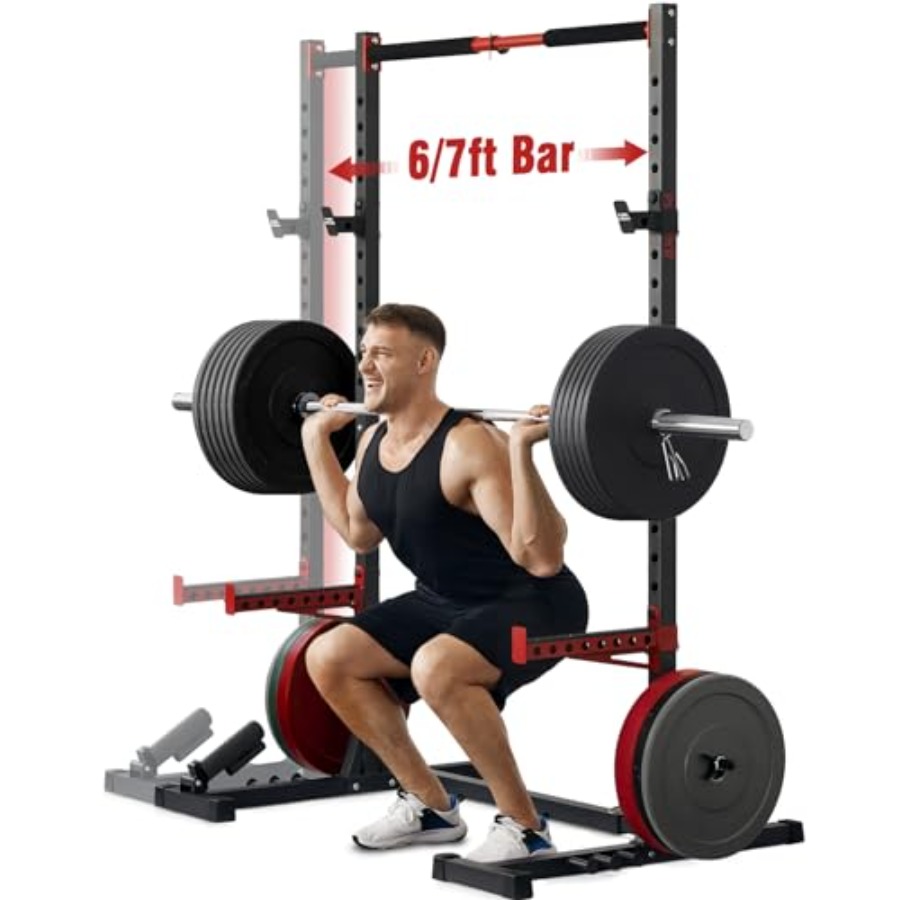Squat Rack with Pull-Up Bar Mu - Home Bar And Gym 评论和价格