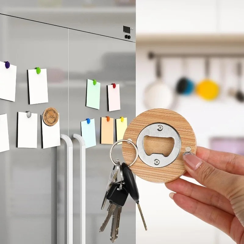 10/1pcs Magnetic Bamboo Bottle - Home Bar And Fridge 评论和价格