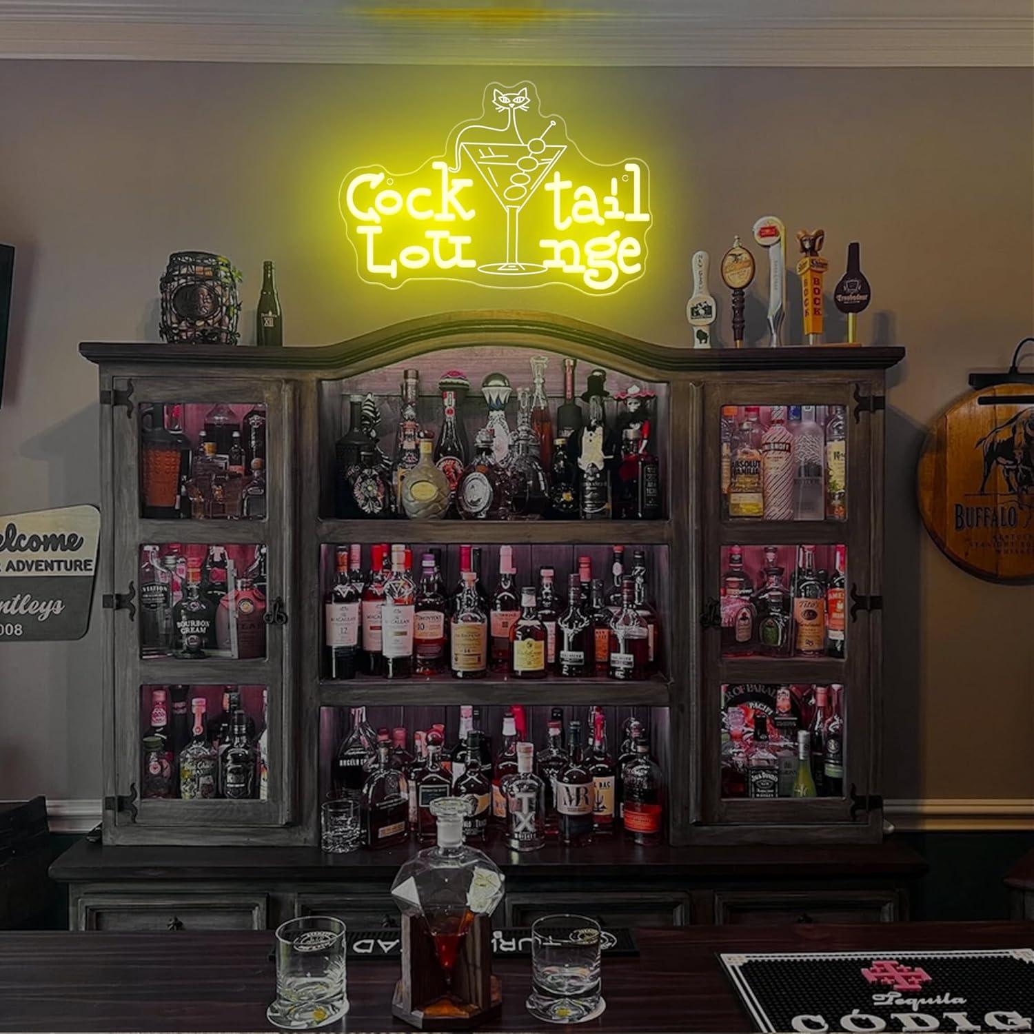 Cocktail Lounge Neon Sign Dimm - Home Bar Signs 评论和价格