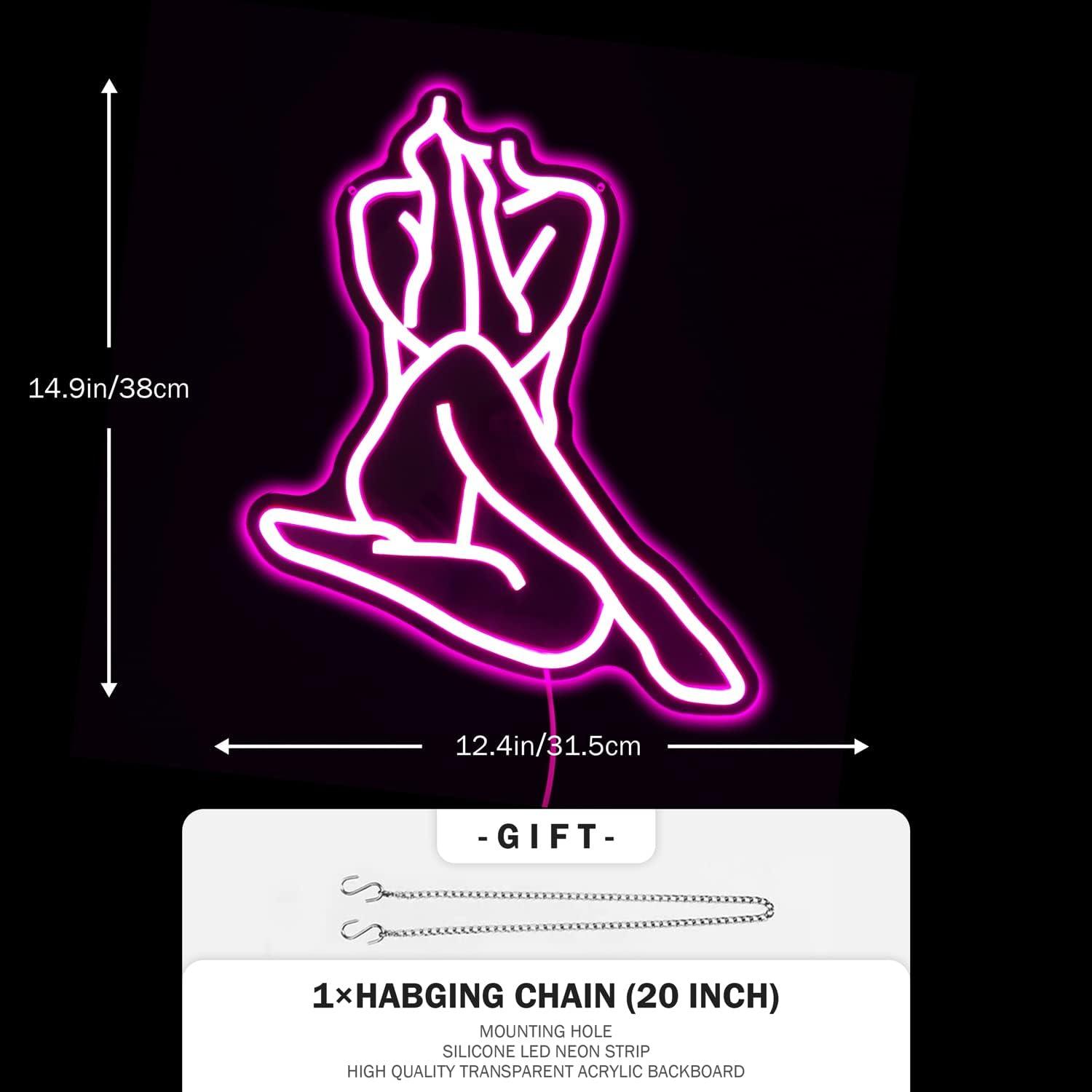 Lady Neon Sign Dimmable LED Li - Home Bar Signs 评论和价格