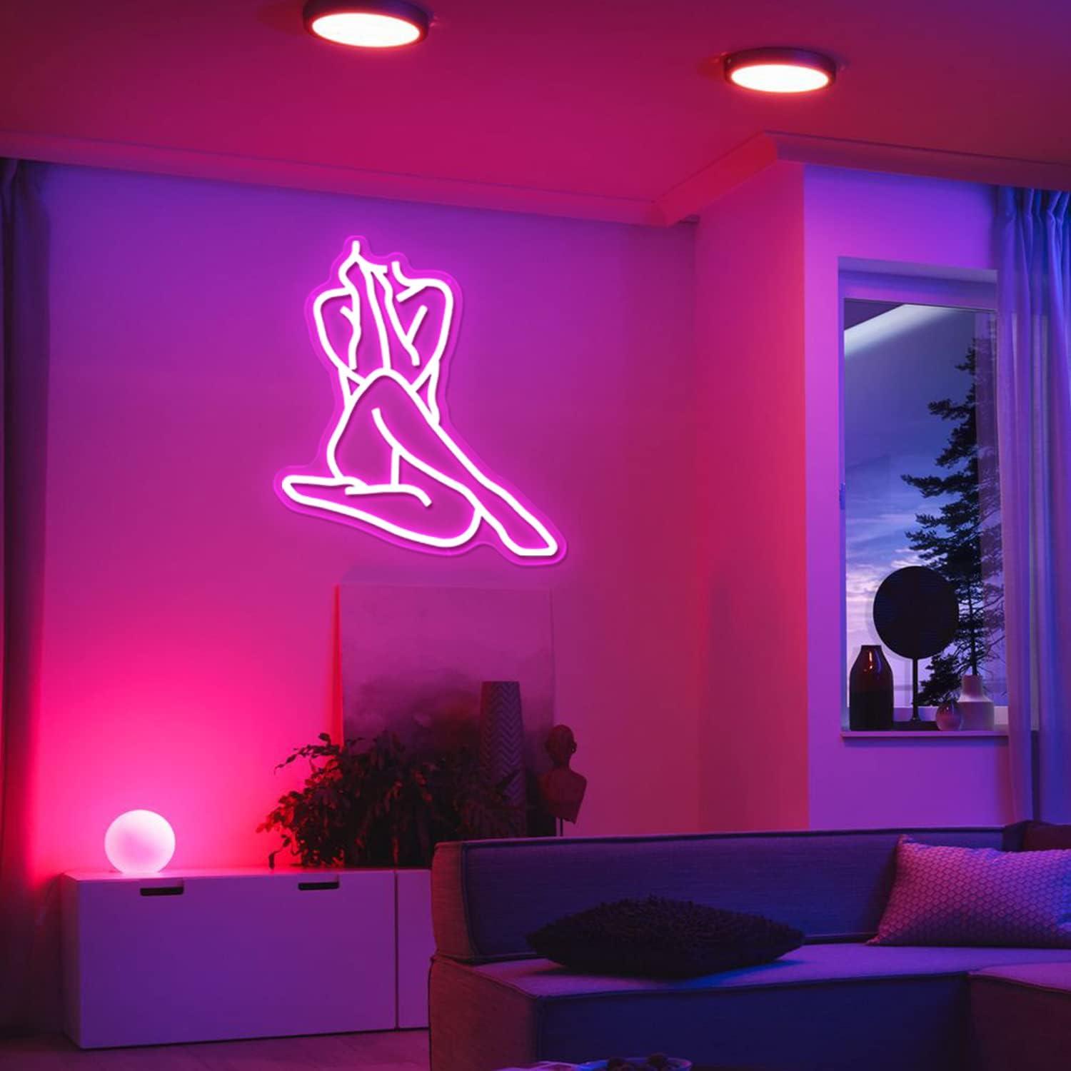 Lady Neon Sign Dimmable LED Li - Home Bar Signs 评论和价格